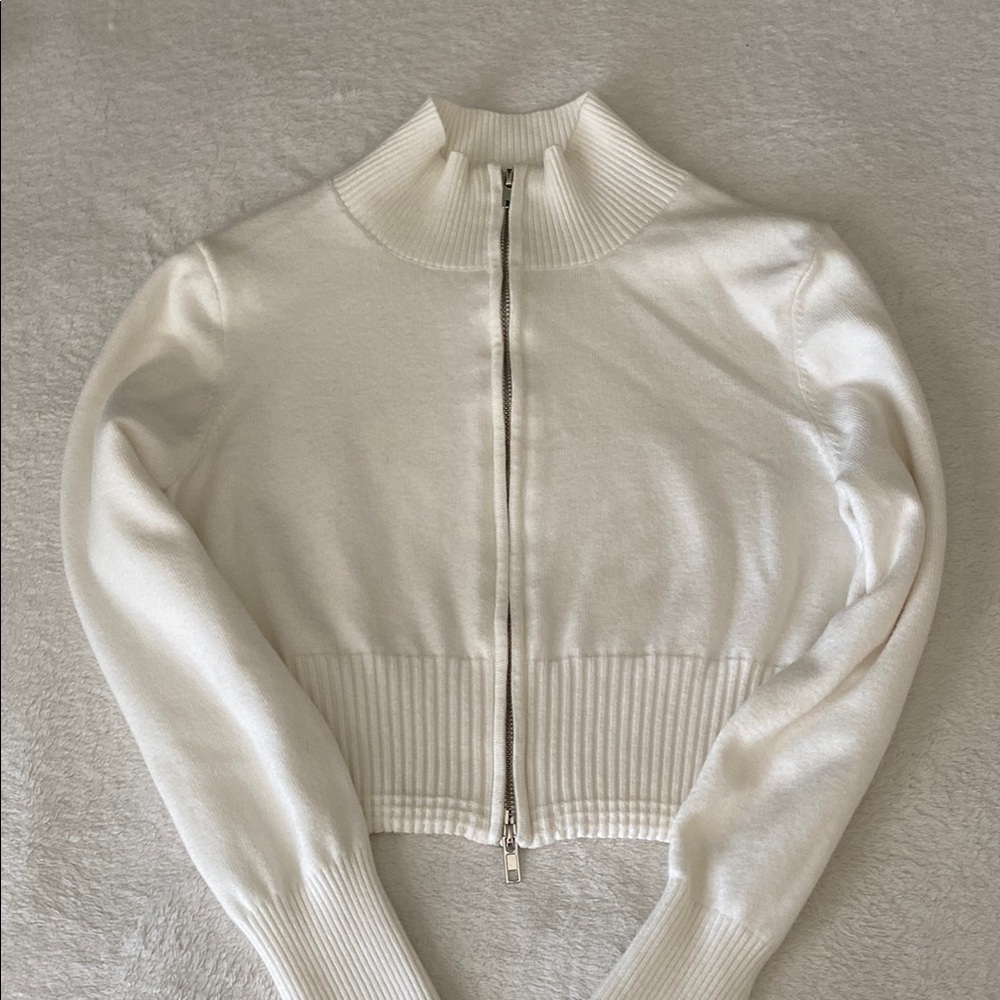 Elegant White Turtleneck Sweater